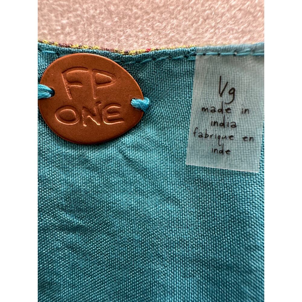 Free People Gabrielle Blue Plaid Ruffle Hem Maxi Skirt NWT Size L Boho - Picture 4 of 15